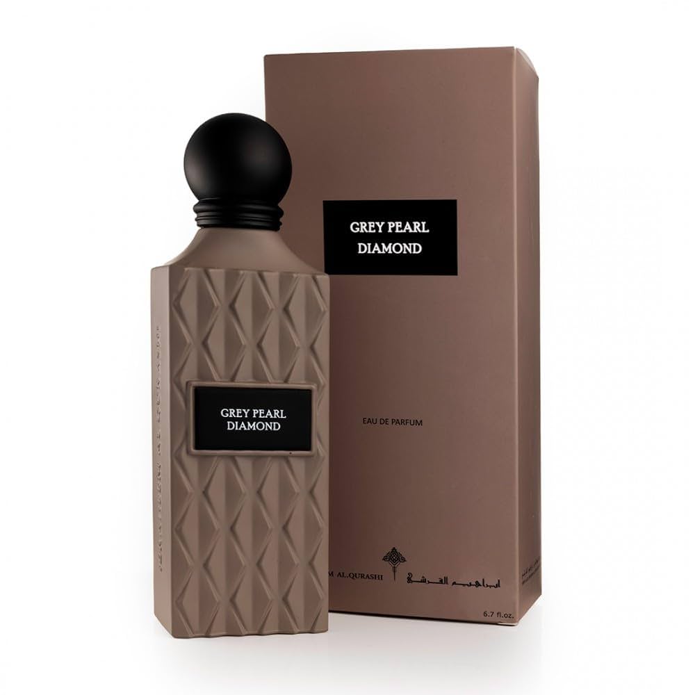 Gray Pearl Diamond Perfume for Men by Ibrahim Al Qurashi – Eau de Parfum 200ml